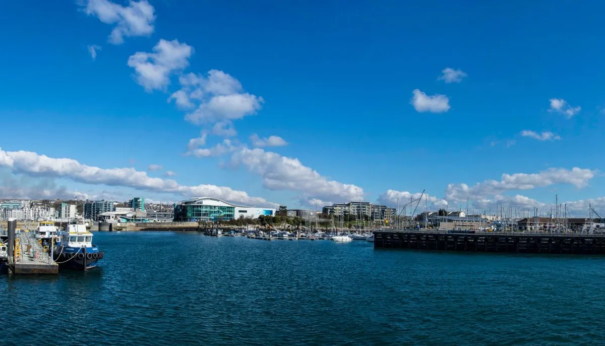 Plymouth Hoe, front de mer à l’arrivée du ferry de Roscoff